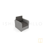 Outdoor single-seat comfort collection Wicker sofa/lounge arm chair with water proof fabric