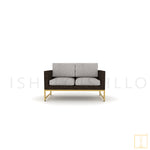 Outdoor Modish double-seat Wicker easy sofa/lounge arm chair with water proof fabric