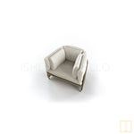 Outdoor single-seat wicker sofa/lounge arm chair with water proof fabric