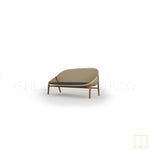 Outdoor double seat-seat Teak - wicker sofa in natural colors