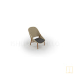 Outdoor single-seat Teak - wicker chair in natural colors
