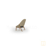 Outdoor single-seat Teak - wicker chair in natural colors