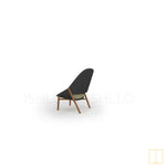 Outdoor single-seat Teak - wicker chair in natural colors