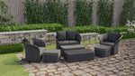 Curtsy Collection Outdoor Double-seat Wicker sofa/lounge arm chair with water resistant fabric