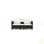 Twin Outdoor single-seat Wicker sofa including footstools